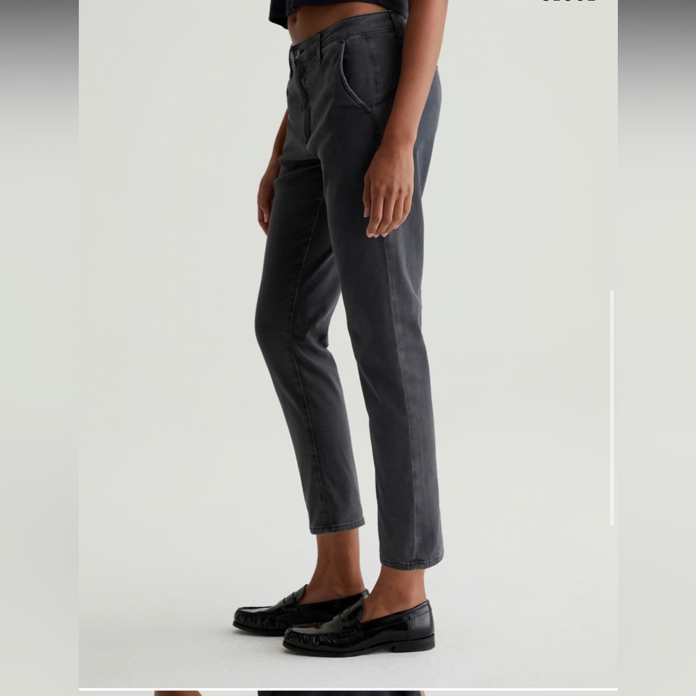 AG JEANS LOS ANGELES women’s work cropped pants grey navy 26 - Picture 2 of 10